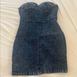 Denim Strapless Dress
